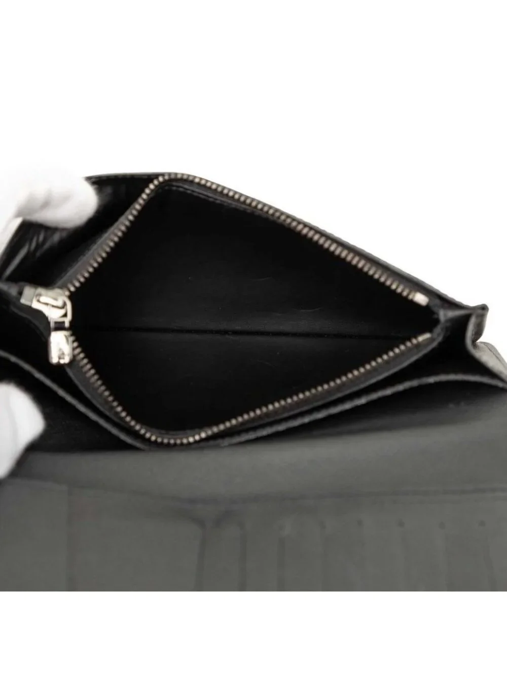 Louis Vuitton Monogram Eclipse Portefeuille Brazza Wallet Black Leather